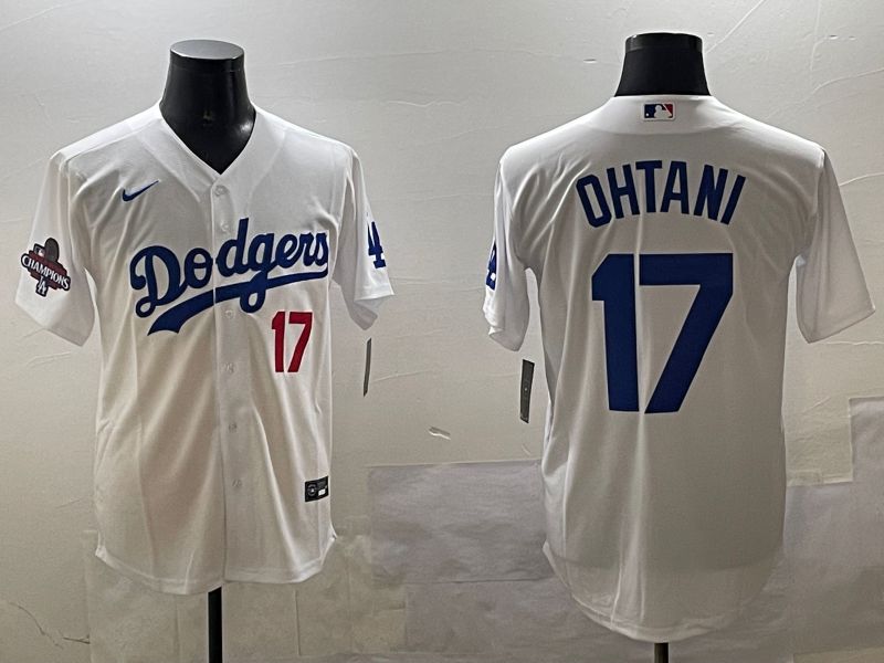 Men Los Angeles Dodgers #17 Ohtani White Game 2025 Nike MLB Jersey style 03093->los angeles dodgers->MLB Jersey